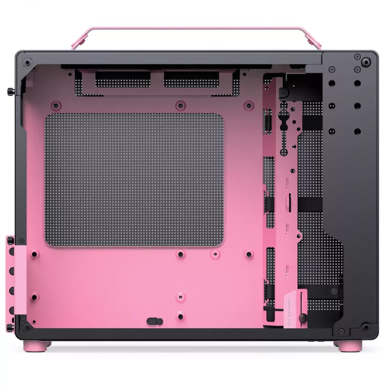 Jonsplus MATX Handle Case Z20 musta-pinkki – Mini/Micro/Flex-ATX-kotelo kantokahvalla