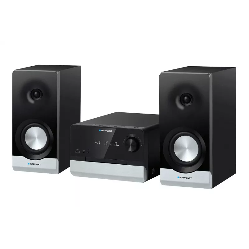 Kotiaudiomikrojärjestelmä BLAUPUNKT MS40.2BT — 2×50 W RMS, Bluetooth, CD, USB, HDMI ARC, optinen tulo, LED-näyttö (musta)