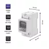 Yksivaiheinen energiankulutusmittari QOLTEC 50899 230 V 50 Hz, 5(60)A, luokka 1.0, LCD