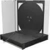 MediaRange BOX31-2 CD-/DVD-kotelo 2 levylle, musta/läpinäkyvä, 5 kpl pakkaus