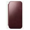 Nomad Modern Leather Folio -puhelinkotelo iPhone 17 Pro Max — nahka, TPU, PC, alumiini, burgundi, 16 cm (6,3 inch)