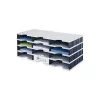 styro styrodoc trio - polystyreeni - musta - harmaa - 12 laatikkoa - 723 mm - 293 mm - 331 mm