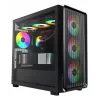 Montech X5M (B) Micro Tower -PC-kotelo – Micro-ATX/Mini-ITX, 3x120mm edessä, 1x120mm takana, tukee ATX-virtalähteitä, 2x3,5 inch + 4x2,5 inch, musta