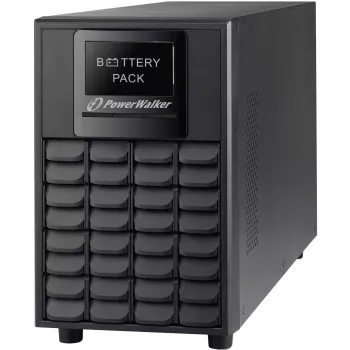 UPS-akkukaappi PowerWalker BP A24T-4x9Ah — 4× 12 V 9 Ah, musta, 126×397×221 mm