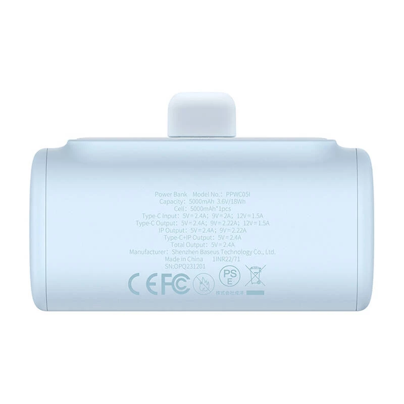 Kannettava laturi Baseus Compact IP 5000mAh 20W (sininen)