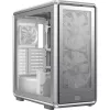 PC Midi Tower Cooler Master MasterFrame 600 Mesh hopea — tukee ATX/EATX, edessä 2×200mm, 2,5 inch/3,5 inch asemat