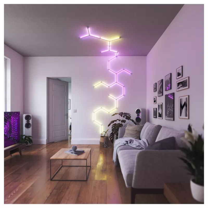 Valoliitin Nanoleaf Flex — valkoinen, 0,24 m kaapeli, 3 kpl:n pakkaus