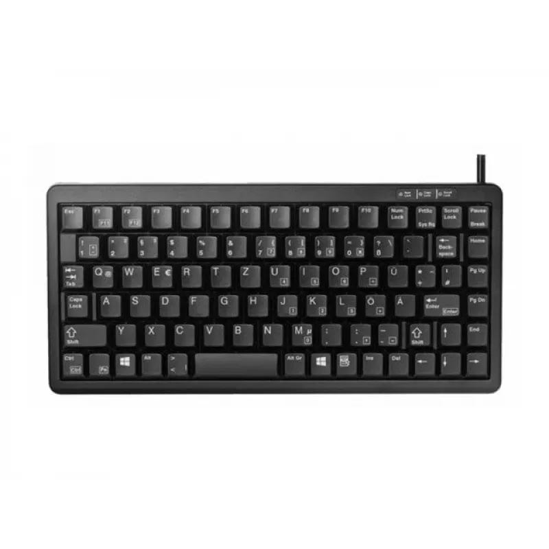 CHERRY Compact, yhdistelmä (USB + PS/2), DE näppäimistö toimisto USB + PS/2 QWERTY musta
