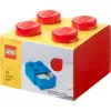 LEGO työpöytälaatikko 4, säilytyslaatikko punainen, nupit