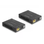AV-lähetin- ja vastaanotinsarja DELOCK 65955 — Cat6/Cat6a HDMI-jatko, jopa 3840×2160, johdollinen, Micro-USB-B-virtalähde