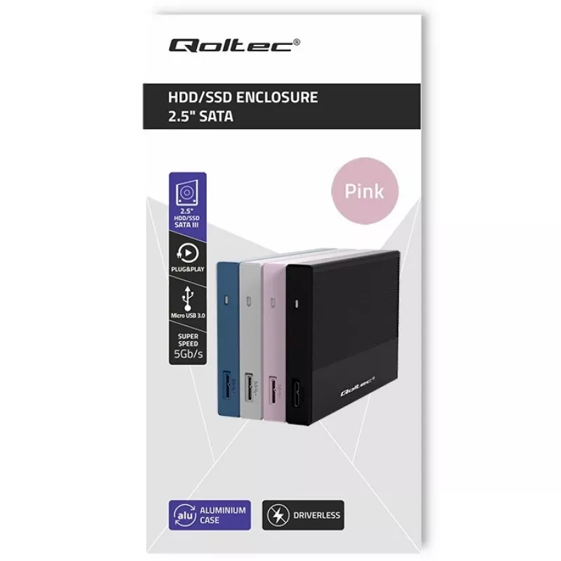 Kotelo SSD HDD 2,5 tuumaa, SATA, USB 3.0, 2 TB