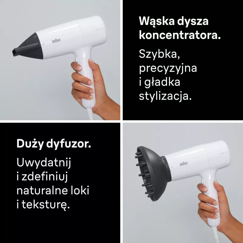 Hiustenkuivaaja Braun BRHD226E 2200W Ionic Technology kevyt