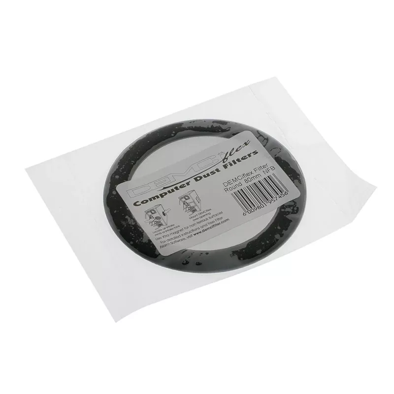 DEMCiflex pölysuodatin 80 mm, pyöreä - musta/musta