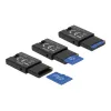 DeLOCK USB 2.0 -kortinlukija musta Micro SD MicroSDHC MicroSDXC 480 Mbit/s