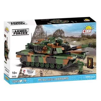 Rakennussarja Cobi M1A2 SEPV3 Abrams malli 1 065 rakennuspalikalla