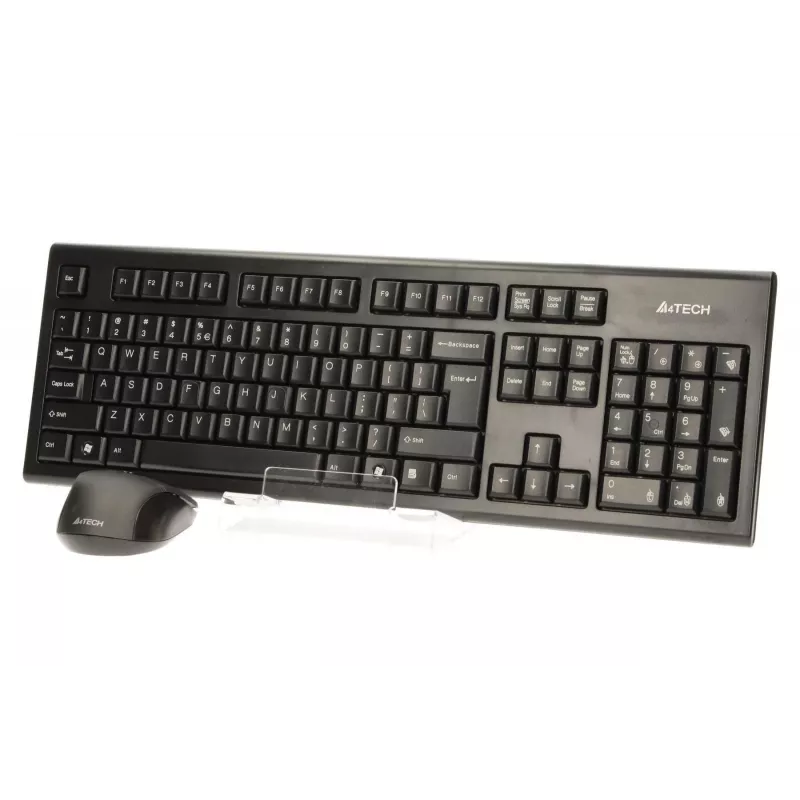 A4Tech 7100N pöytänäppäimistö ja hiiri sisältää RF Wireless QWERTY englanti musta