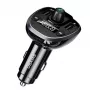 USAMS US-CC115 C21 auto-FM-lähetin kaksois-USB-laturilla, Bluetooth 5.0, 3,4 A, musta