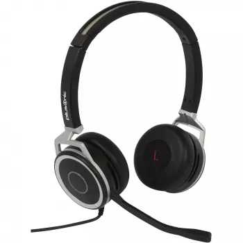 Johdollinen dual-business-headset Plusonic 15.2P USB- ja 3,5 mm liitännöillä, malli 6208-15.2P