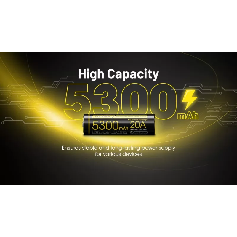 AKKU LADATTAVA LI-ION 3.6V/NL2153HPI(5300MAH) NITECORE