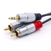 Audiokaapeli Qoltec 52340 2 m 2xRCA 3,5 mm musta