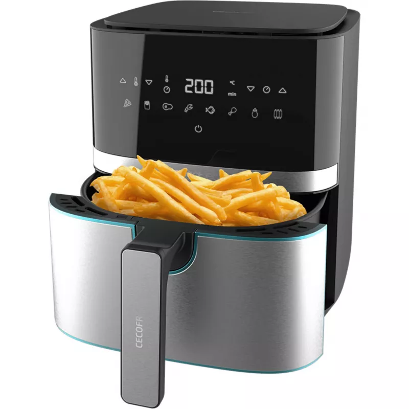 CECOTEC Cecofry Full Inox Pro 5500 Pro -kiertoilmakypsennin tarvikkeilla