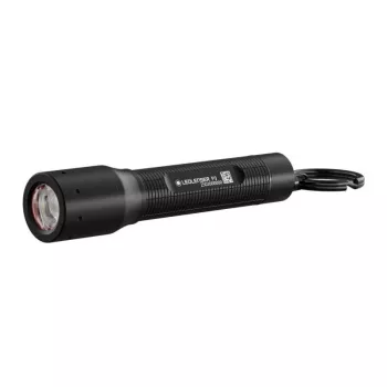 Ledlenser P3R musta taskulamppu — ladattava kompakti LED-avainperävalaisin