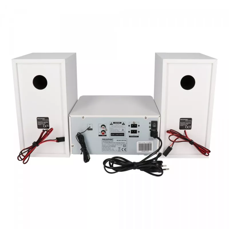Kotiaudiomikrojärjestelmä BLAUPUNKT MS16BT 15 W, CD/USB/MP3, Bluetooth, FM RDS, valkoinen