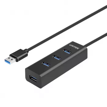 UNITEK Y-3089V01 USB-keskitin USB 3.2 Gen 1 (3.1 Gen 1) Type-A 5000 Mbit/s musta