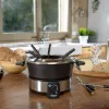 Fondue-sarja Taurus FF2 2 L 8 henkilölle, ruostumaton teräsrunko, 1000 W, 230 V, musta/hopea