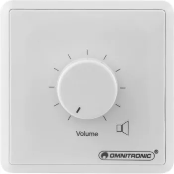 Omnitronic ELA LS-säädin 80711002 10 W mono valkoinen äänenvoimakkuuden säädin ELA-järjestelmiin