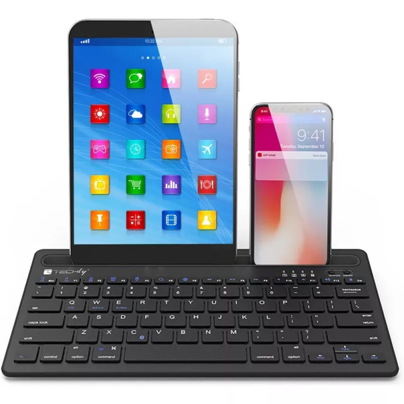 Techly ICTBK102U näppäimistö yleismalli Bluetooth QWERTY englanti musta