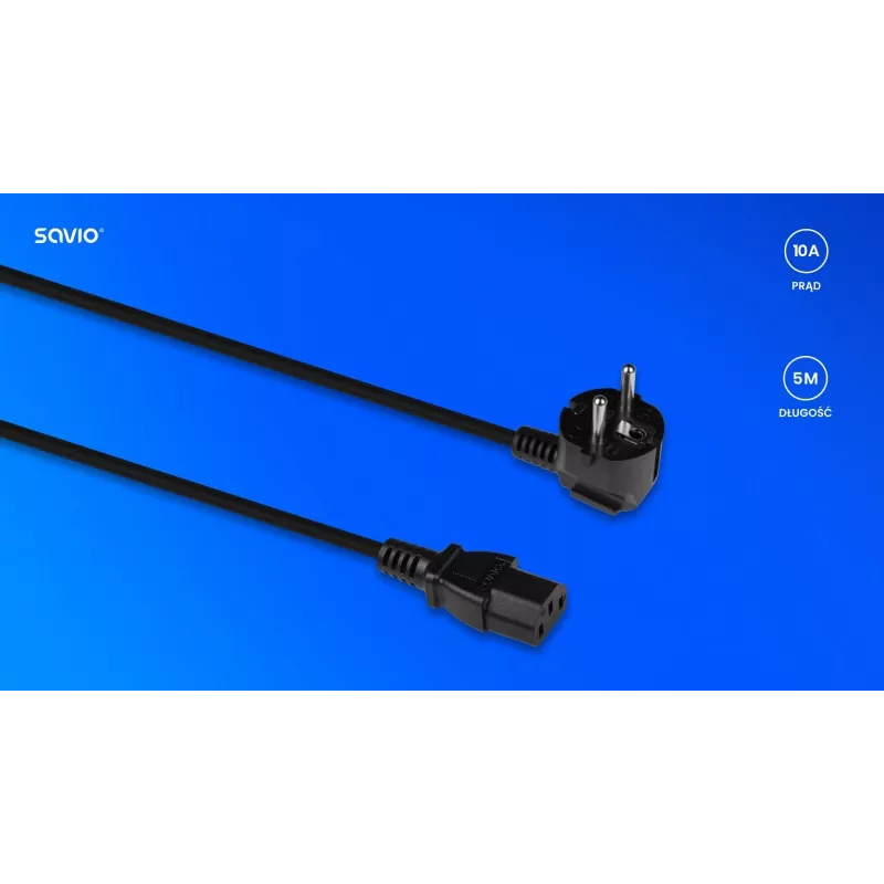SAVIO CL-181 virtajohto CEE 7/7 (E/F) – IEC C13 5m