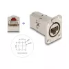 DeLOCK 67062 D-tyypin RJ45 Cat.6A STP läpivienti, metalli