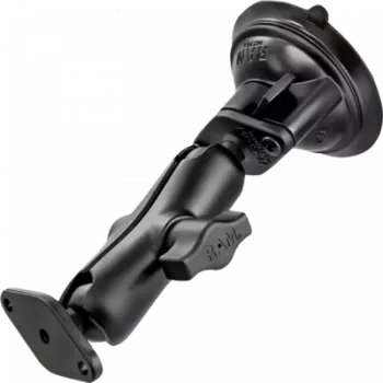 RAM Mounts Twist-Lock litteä imukuppi-kaksoispalloteline musta RAP-B-166-2U