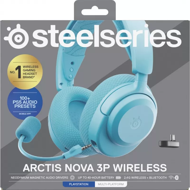 Steelseries Arctis Nova 3P langaton PS aqua