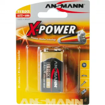 Kertakäyttöparisto Ansmann 9V-paristo
