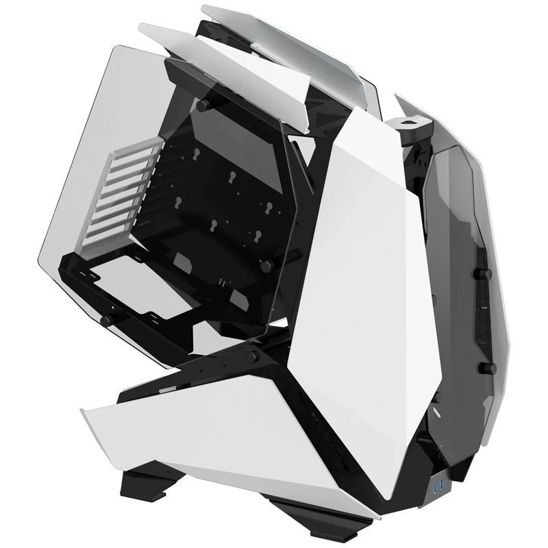 Big Tower PC-kotelo Jonsbo MOD5 karkaistu lasi valkoinen