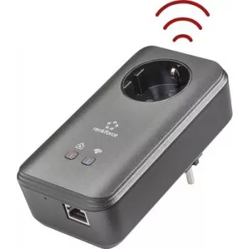 Renkforce PL600D WiFi Powerline WLAN yksittäinen sovitin 500 Mbit/s (RF-3385556)