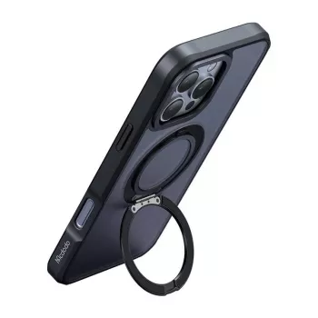 McDodo PC-4932 suojakotelo iPhone 16 Pro sisäänrakennetulla jalustalla, musta
