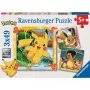 Palapeli Ravensburger Pikachu, Charizard ja Eevee — 147 palaa, 5 vuodesta, 210 × ? mm