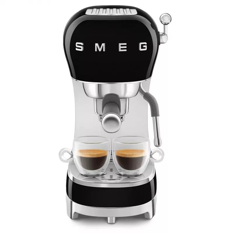 SMEG 50's Style ECF02BLEU espressokeitin, 15 bar, musta