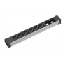 Jatkojohto 6 AC-pistorasiaa Bachmann 909.009 musta hopea