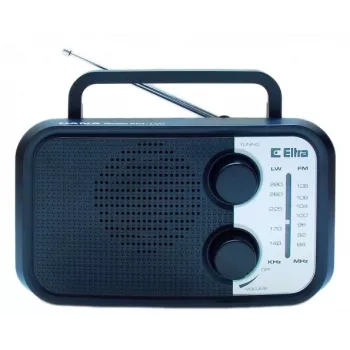 Kannettava radio Eltra DANA musta – FM/AM-vastaanotin, kompakti muotoilu