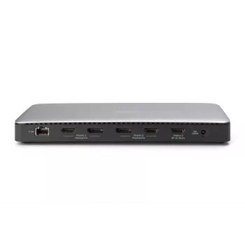 Digitus DA-70918 USB-C-telakointiasema, 13 porttia, 3x HDMI, 2x DP, 4x USB-A, 1x USB-C, RJ-45 1GbE, SD, ääni, 150 W