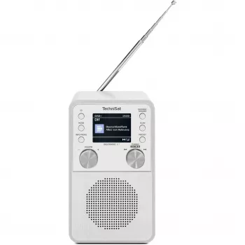 Digitaaliradio TECHNISAT DigitRadio 317 valkoinen — FM- ja DAB+-vastaanotto, kompakti pöytämalli