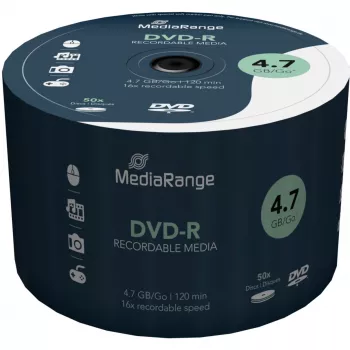 MediaRange - 50 x DVD-R - 4,7GB (120 min) 16x - spindeli (MR444)