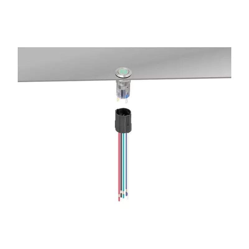Delock 90793 Pistorasia 16 mm 5-napaiselle painikkeelle tai kytkimelle