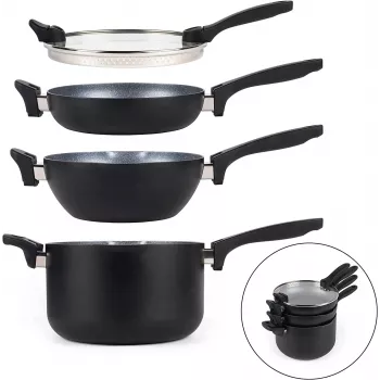 Kattilasarja Russell Hobbs RH01840EU7 – 4-osainen pinottava, metallinen marmoroitu