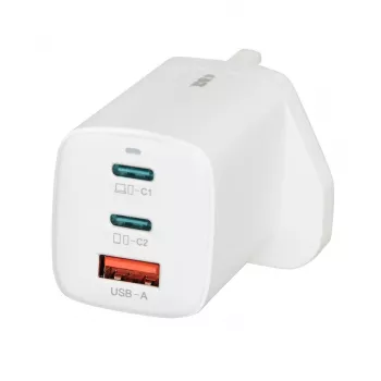 iBOX C-65 valkoinen, GaN 65W yleislaturi UK-pistoke