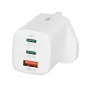 iBOX C-65 valkoinen, GaN 65W yleislaturi UK-pistoke